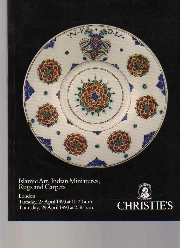 Christies 1993 Islamic Art, Indian Miniatures, Rugs & Carpets Christies 1993 Islamic Art, Indian Miniatures, Rugs & Carpets