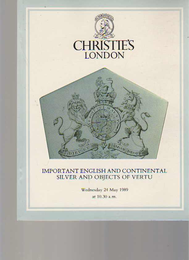 Christies 1989 Important English & Continental Silver, Vertu