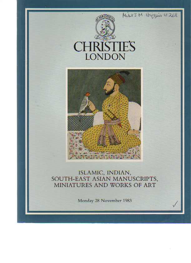 Christies 1983 Islamic, Southeast Asian Works of Art, Miniatures