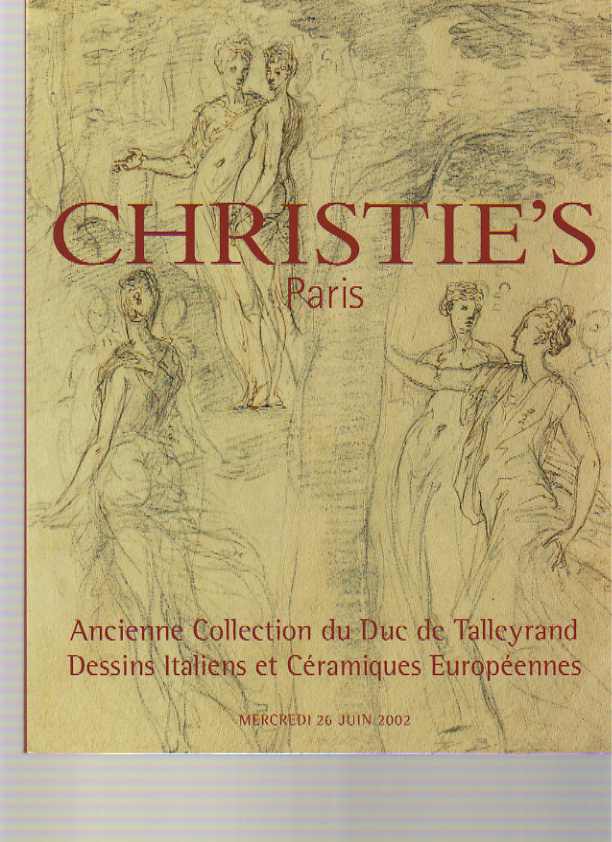 Christies 2002 Talleyrand Collection Italian Drawings, Ceramics