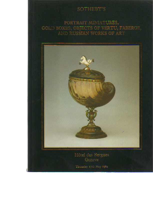 Sothebys 1984 Miniatures, Russian Works of Art & Faberge