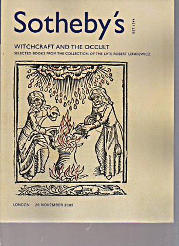 Sothebys 2003 Lenkiewicz Collection Witchcraft & Occult Books (Digital only)