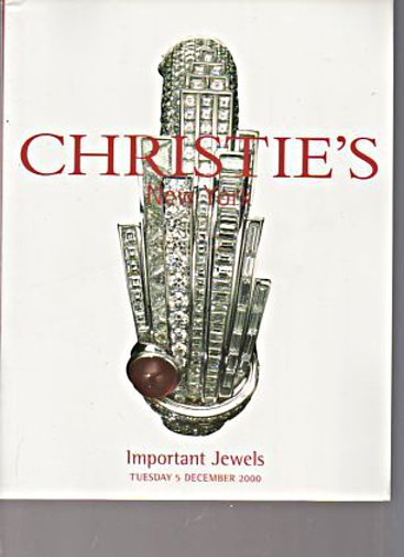 Christies December 2000 Important Jewels (Digital Only)