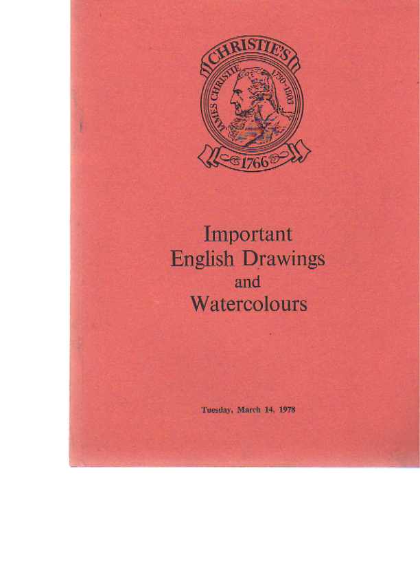 Christies March 1978 Important English Drawings & Watercolours