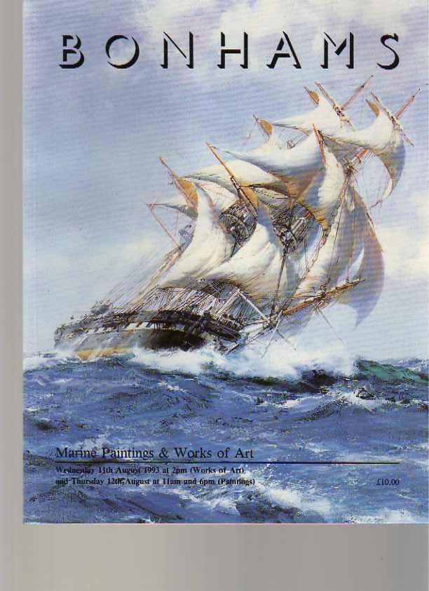 Bonhams August 1993 Marine Paintings & Works of Art