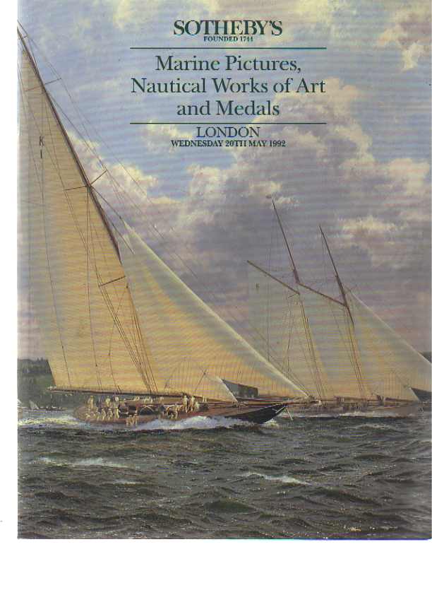 Sothebys 1992 Marine Pictures, Nautical Works of Art, Medals