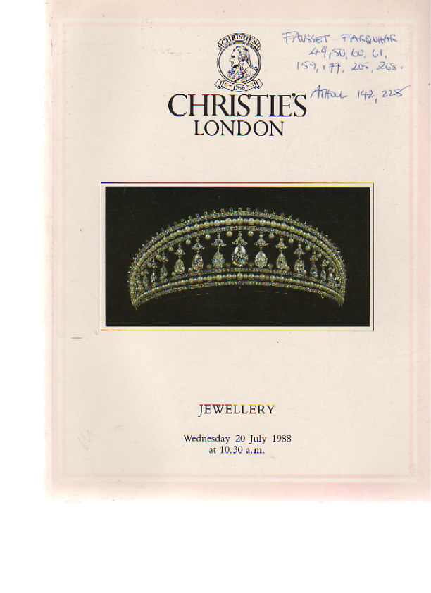 Christies 1988 Jewellery