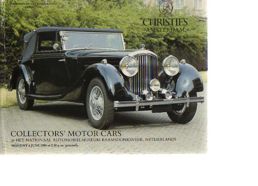 Christies 1988 Collectors Motor Cars