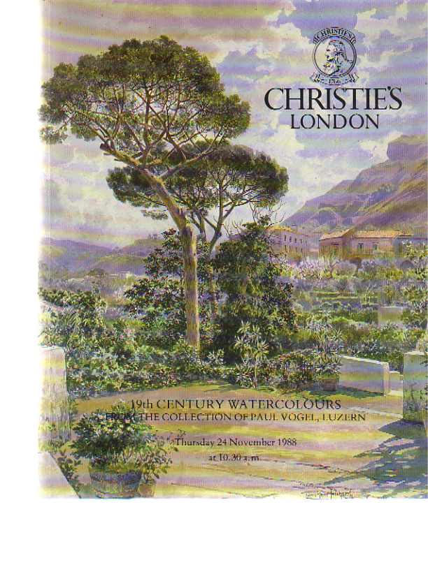 Christies 1988 Vogel Collection of 19th Century Watercolours