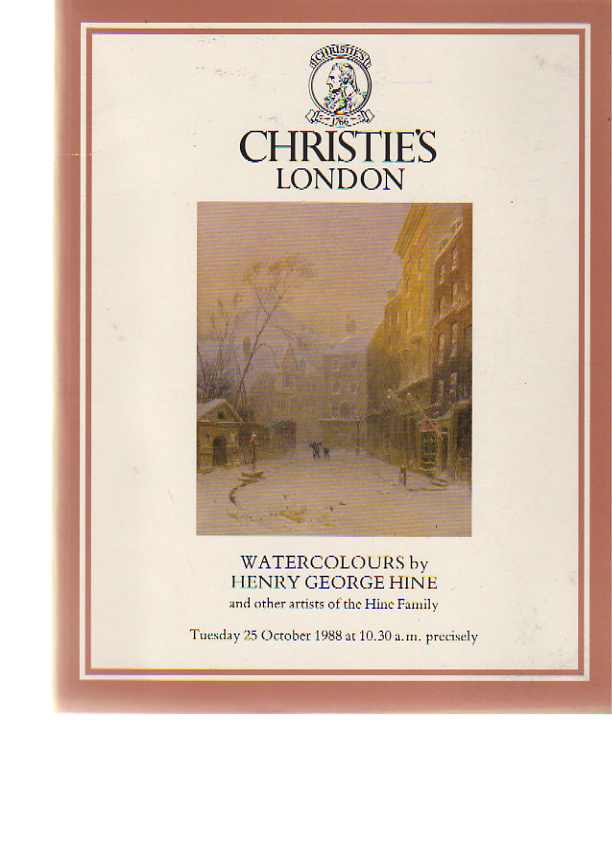 Christies 1988 Watercolours by Henry George Hine