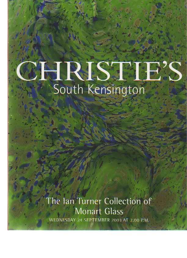 Christies 2003 Ian Turner Collection of Monart Glass (Digital only)