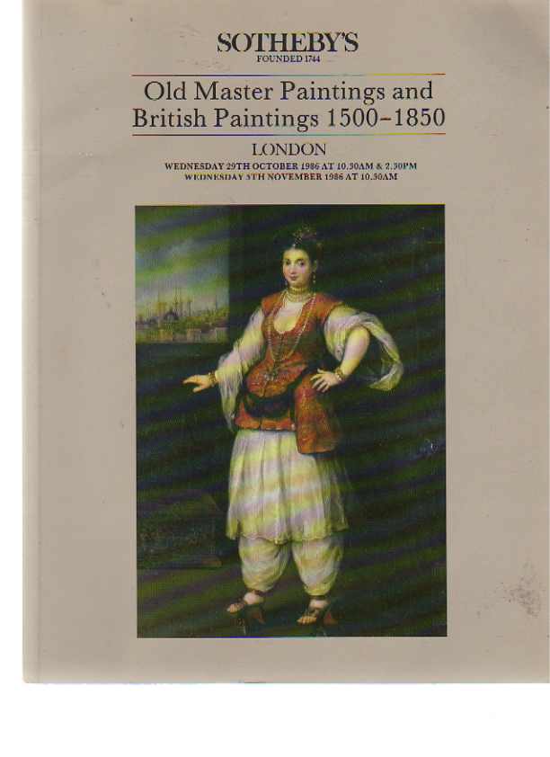 Sothebys 1986 Old Master & British Paintings 1500-1850