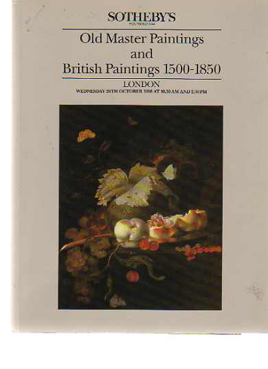 Sothebys 1988 Old Master & British Paintings 1500-1850