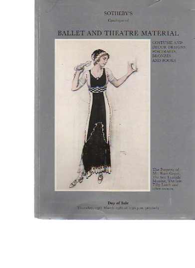 Sothebys 1980 Ballet and Theatre Material. Costume & Decor