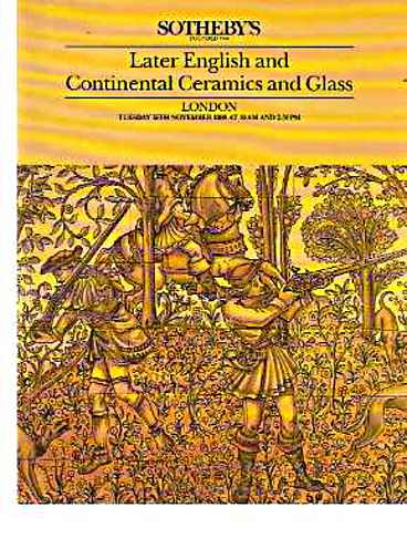 Sothebys 1988 Later English & European Ceramics & Glass