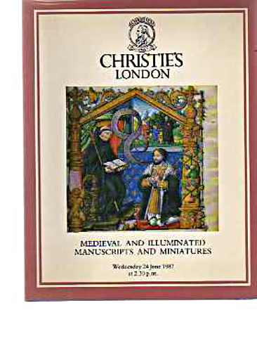 Christies 1987 Medieval & Illuminated Manuscripts & Miniatures