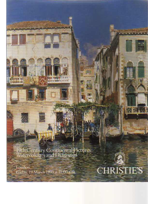 Christies 1993 19th Century Continental Pictures & Drawings