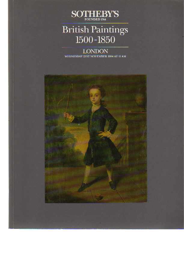 Sothebys November 1984 British Paintings 1500 - 1850