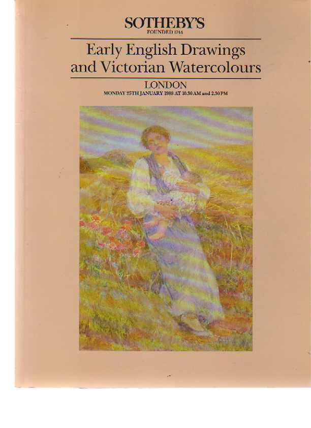 Sothebys 1988 Early Drawings & Victorian Watercolours