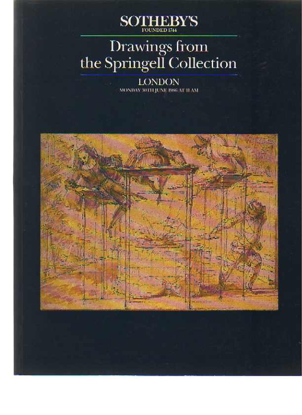 Sothebys 1986 (Master) Drawings from Springell Collection