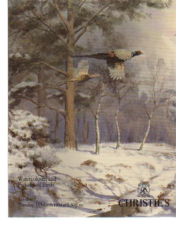 Christies 1994 Watercolours and Pictures of Birds