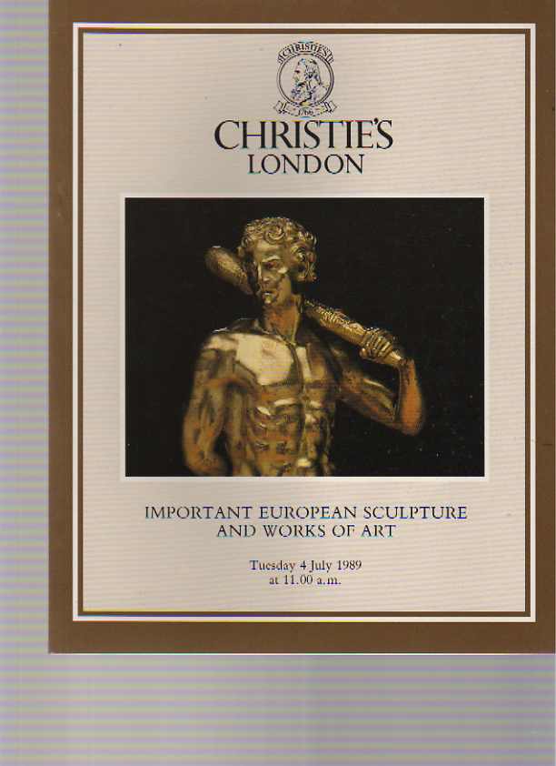 Christies 1989 Important European Sculpture & Works Art