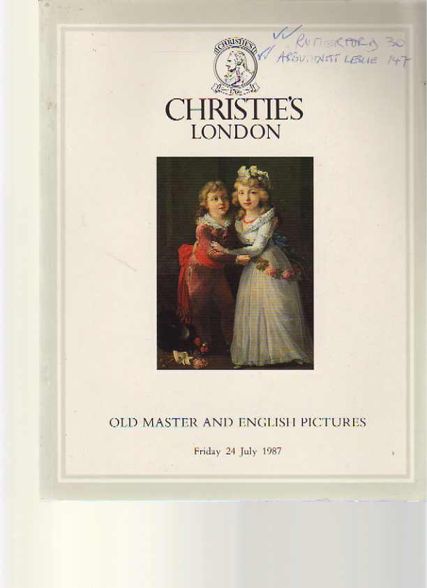 Christies July 1987 Old Master & English Pictures