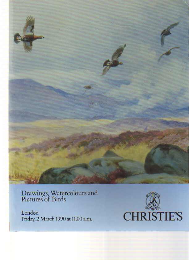 Christies 1990 Drawings Watercolors & Pictures of Birds