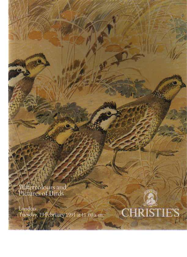 Christies 1991 Watercolours & Pictures of Birds