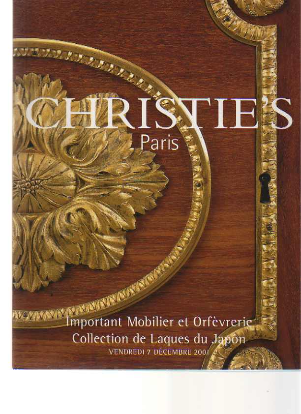 Christies Dec 2001 French Furniture, Silver, Japanese Lacquer (Digital Only)