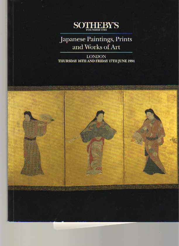 Sothebys June 1994 Japanese Paintings, Prints & Works of Art (Digital Only)