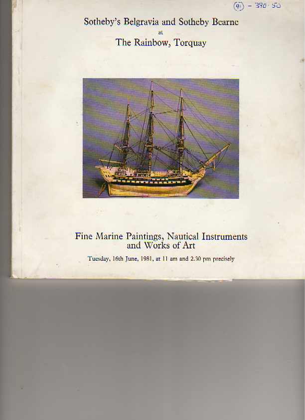 Sothebys 1981 Marine Paintings, Nautical Instruments, etc