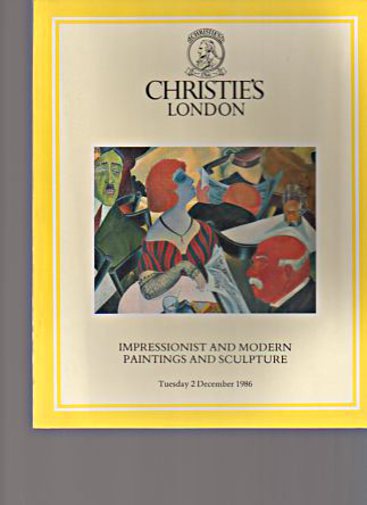 Christies 1986 Impressionist & Modern Paintings & Sculpture