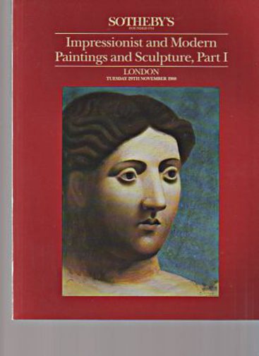 Sothebys 1988 Impressionist Modern Paintings & Sculpture Part I