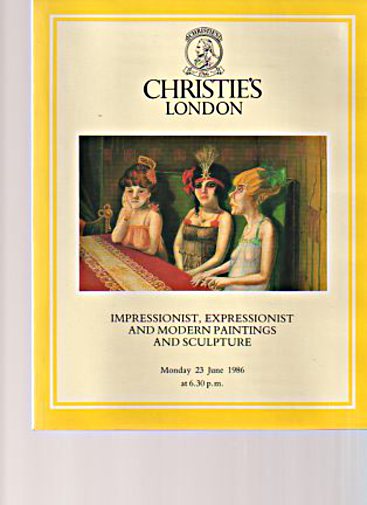 Christies June 1986 Impressionist Expressionist & Modern Paintings