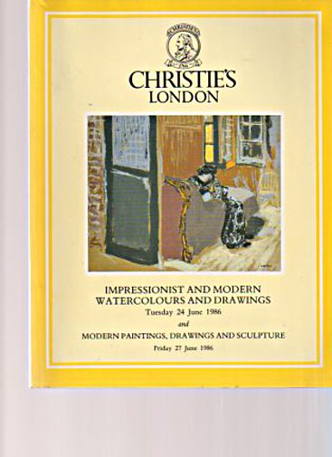 Christies 1986 Impressionist & Modern Watercolours, Drawings