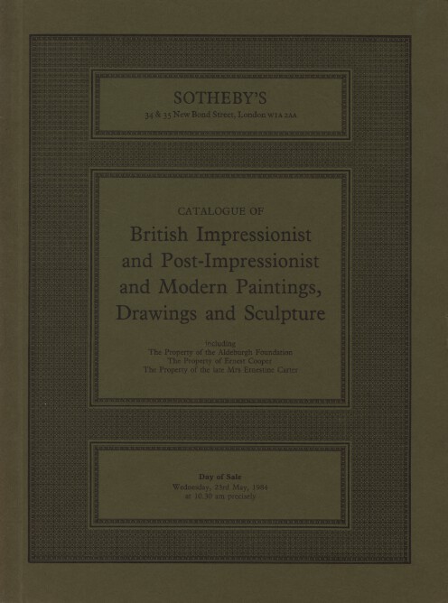 Sothebys May 1984 British Impressionist & Post-Impressionist, Modern Paintings