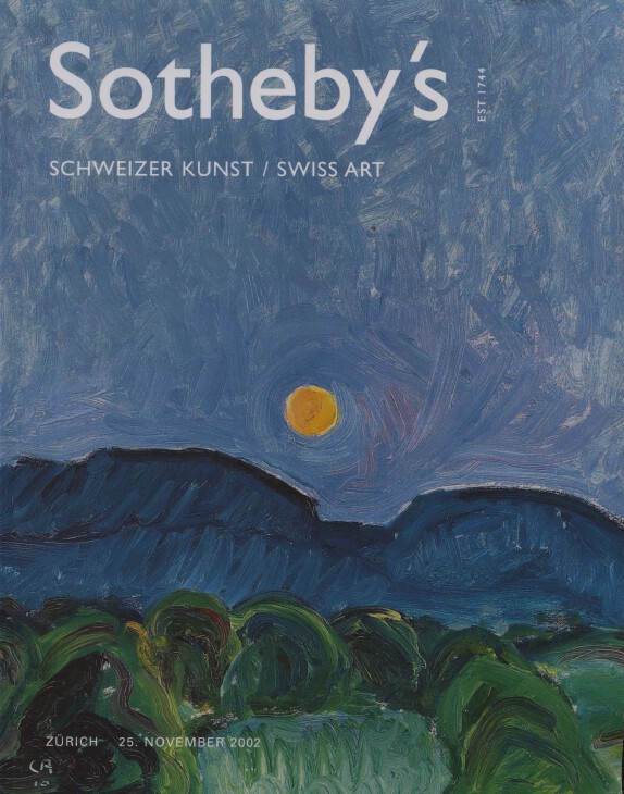 Sothebys November 2002 Swiss Art (Digital Only)