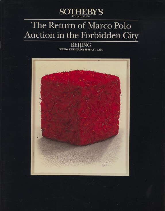 Sothebys June 1988 The Return of Marco Polo - Auction in the Forbidden City