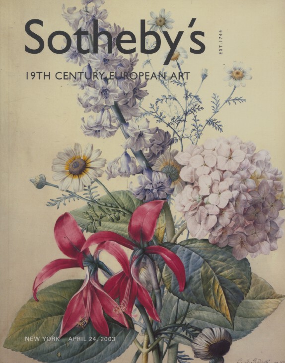 Sothebys April 2003 19th Century European Art (Digital Only)