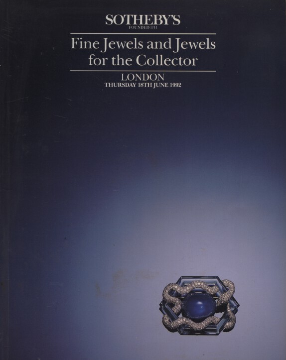 Sothebys June 1992 Fine Jewels and Jewels for the Collector