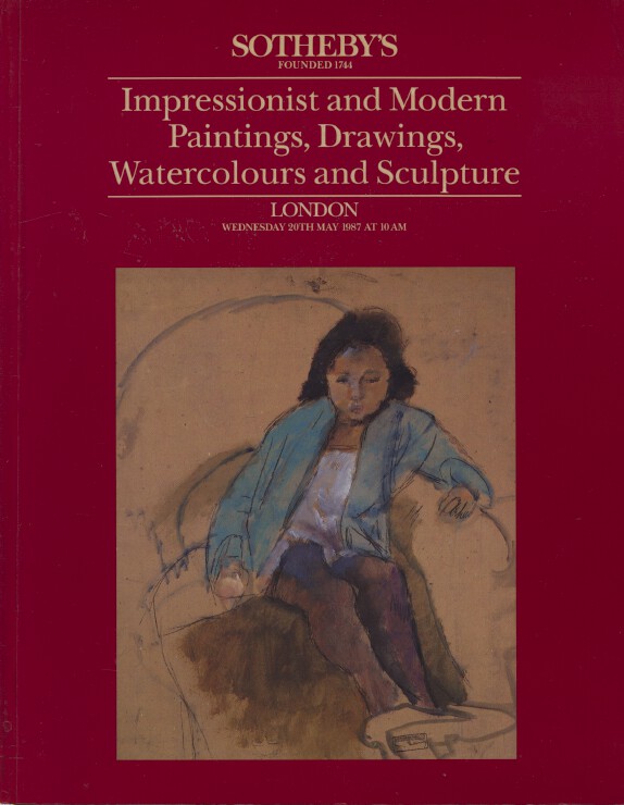 Sothebys May 1987 Impressionist & Modern Paintings, Drawings, Watercolours