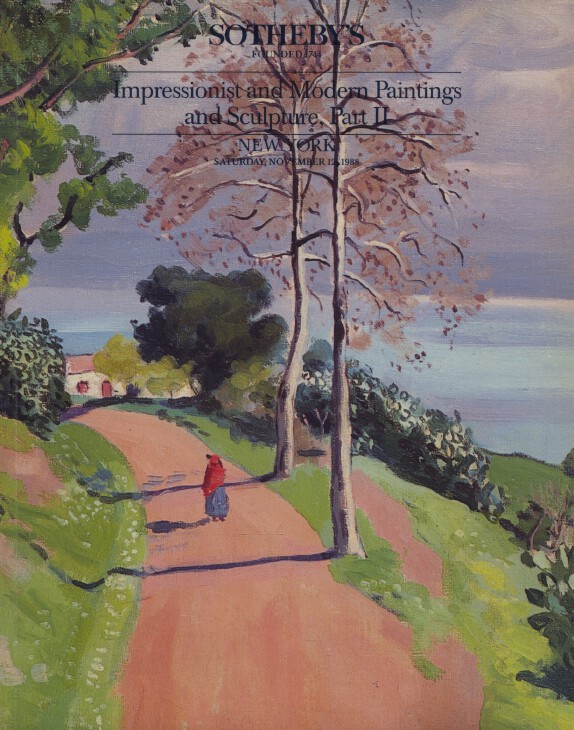 Sothebys November 1988 Impressionist & Modern Paintings and Sculpture, Part II