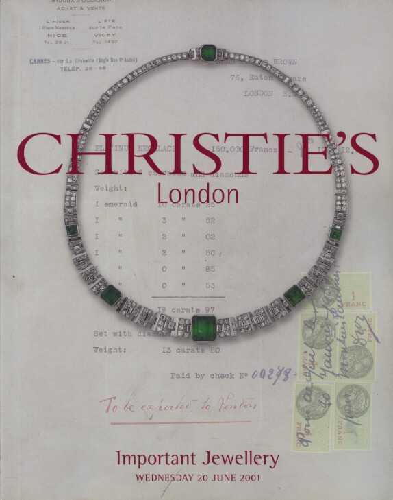 Christies June 2001 Important Jewellery