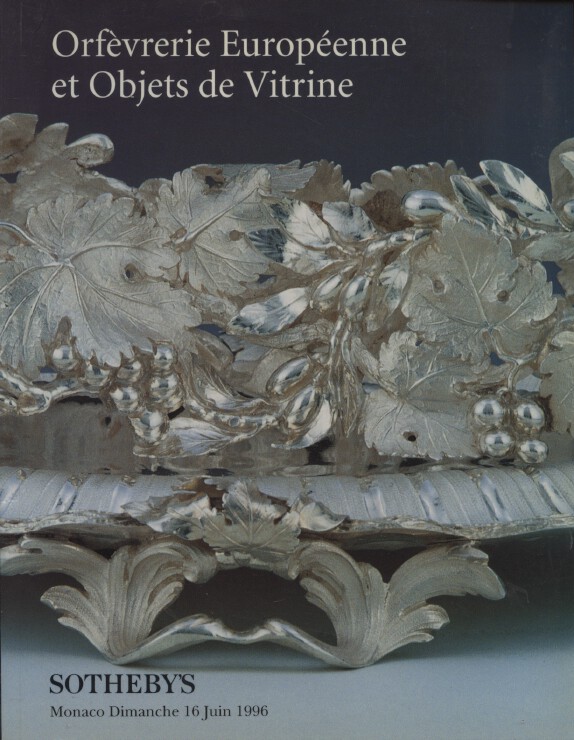 Sothebys June 1996 European Silver and Objects of Vertu (Digital Only)