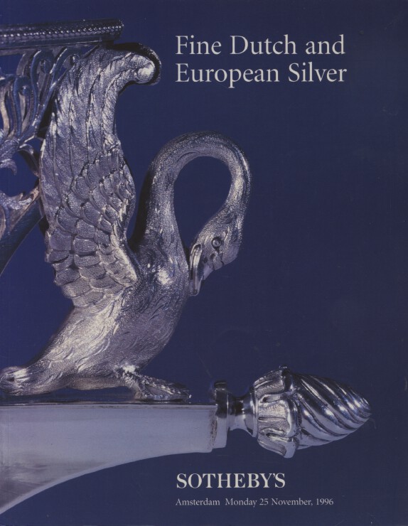 Sothebys November 1996 Fine Dutch and European Silver (Digital only)