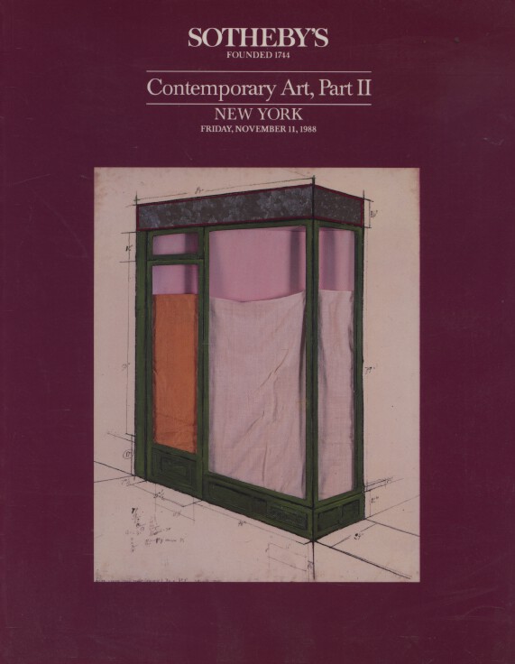 Sothebys November 1988 Contemporary Art, Part II