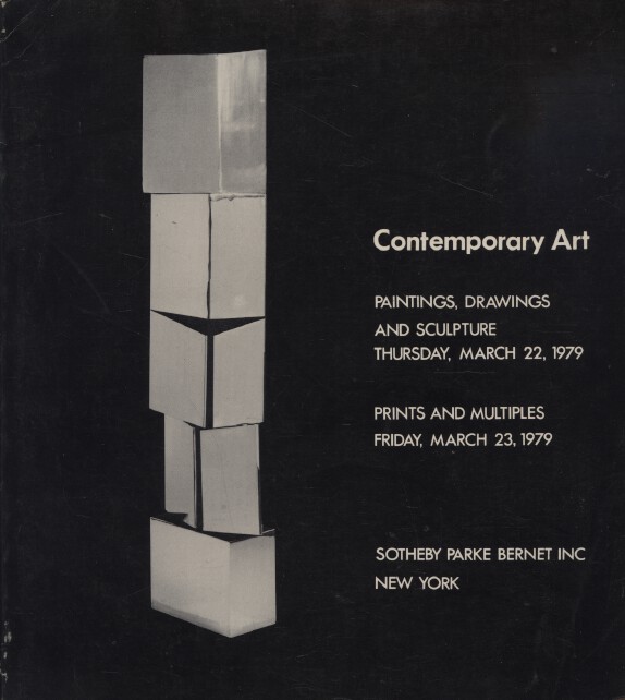 Sothebys March 1979 Contemporary Art, Paintings, Drawings & Sculpture