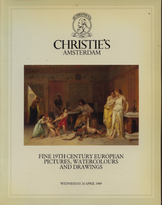 Christies April 1989 Fine 19th C. European Pictures, Watercolours & Drawings