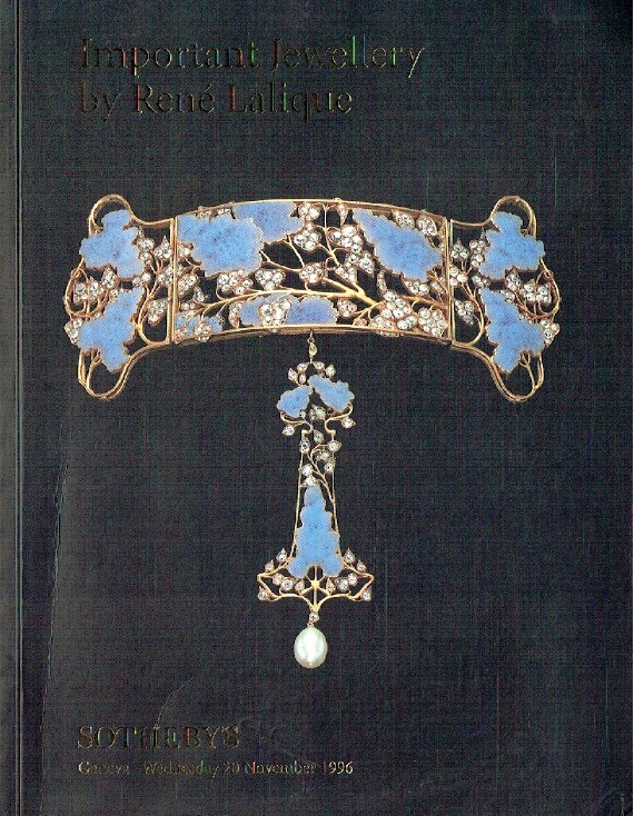 Sothebys November 1996 Important Jewellery by Rene Lalique (Digital Only)